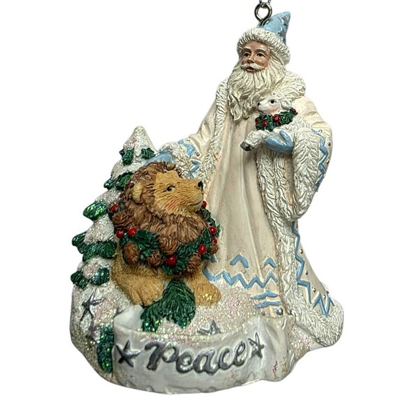 Vintage Santa Lion Lamb Ornament Father Christmas Peace San Francisco Music Box - Picture 9 of 14
